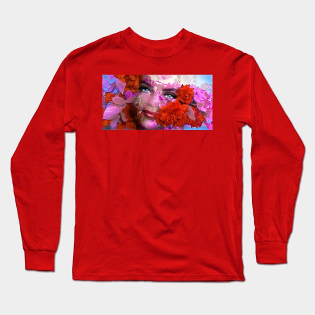 Dreams in Roses Long Sleeve T-Shirt by Angie Braun